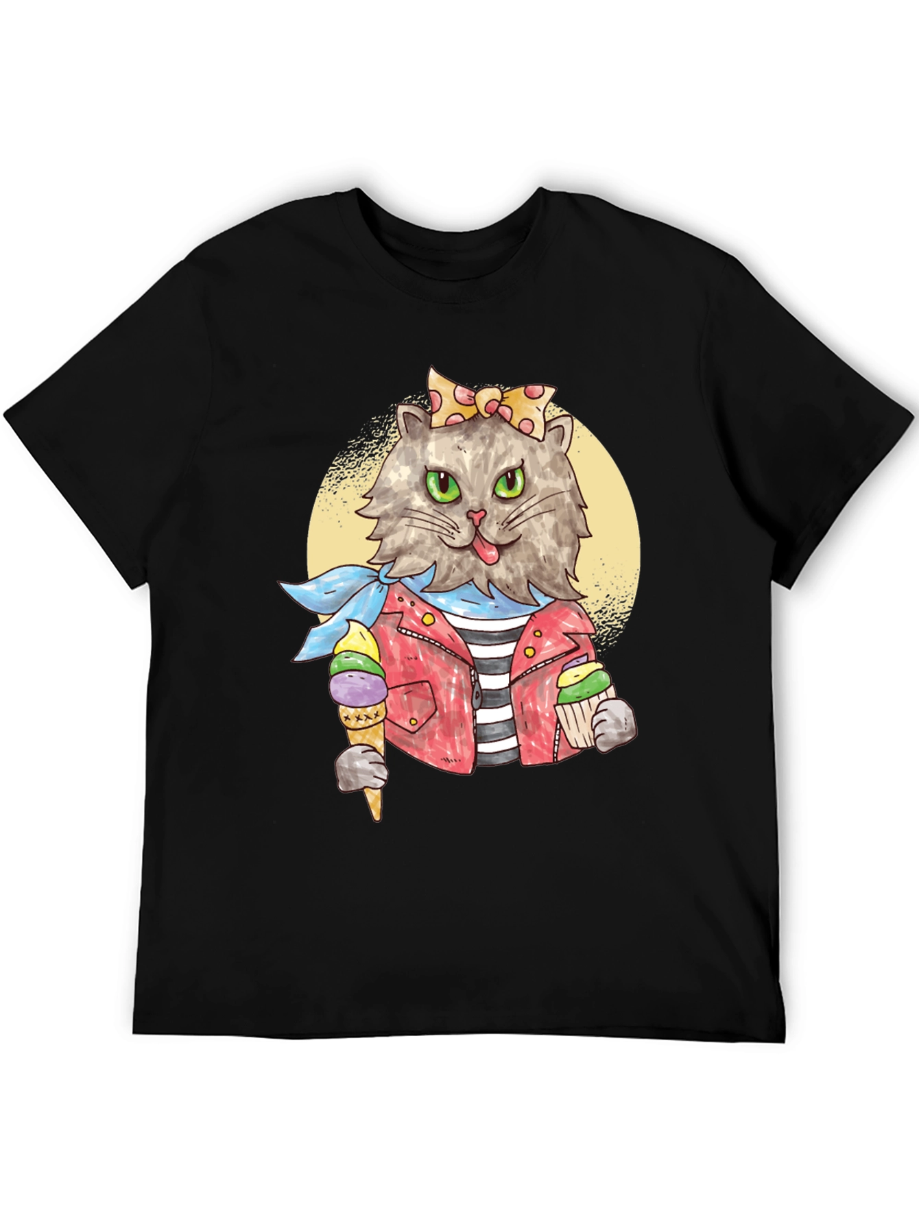Cat Ice Cream T-Shirt - Quirky Style