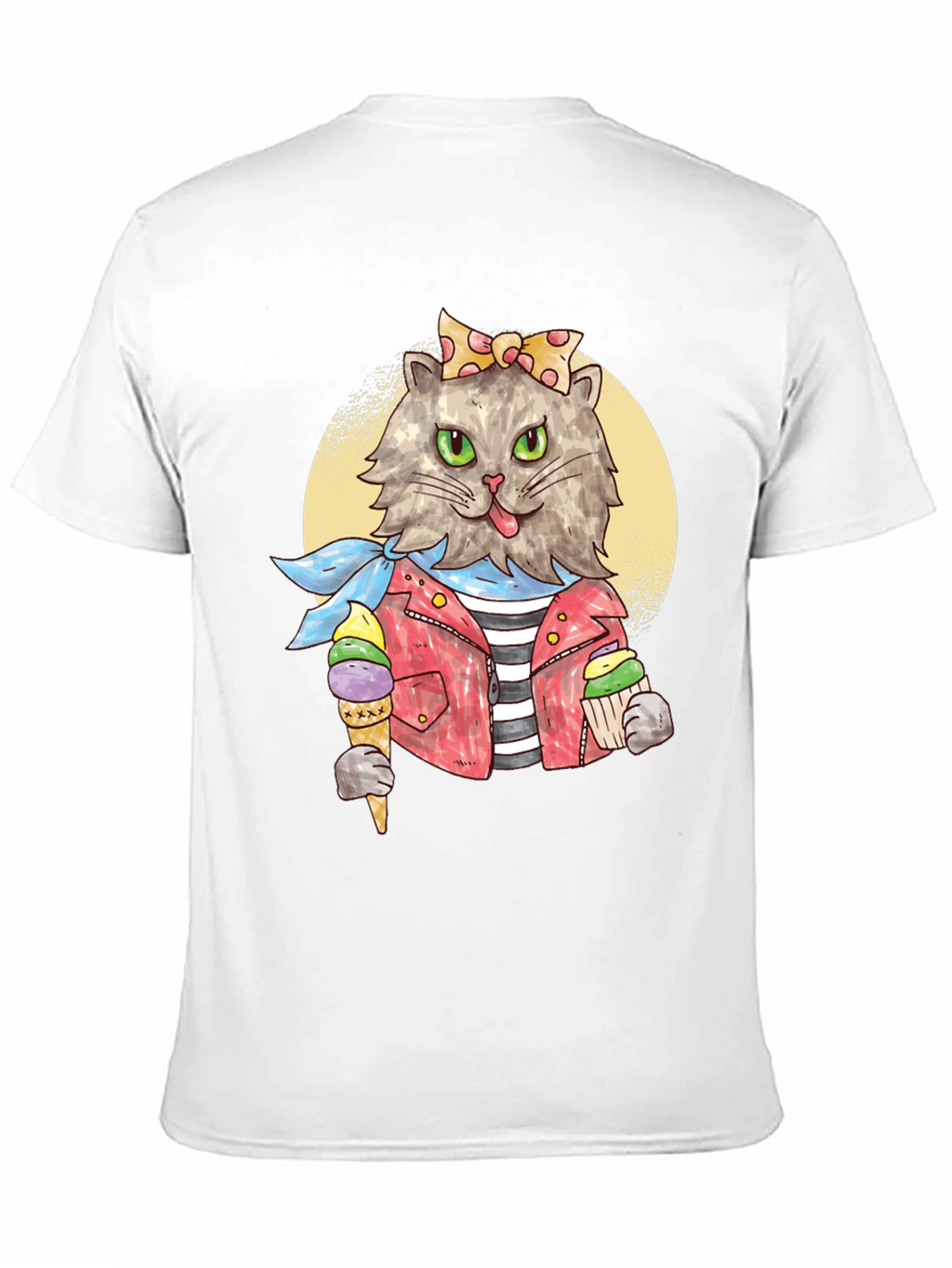 Cat Ice Cream T-Shirt - Quirky Style