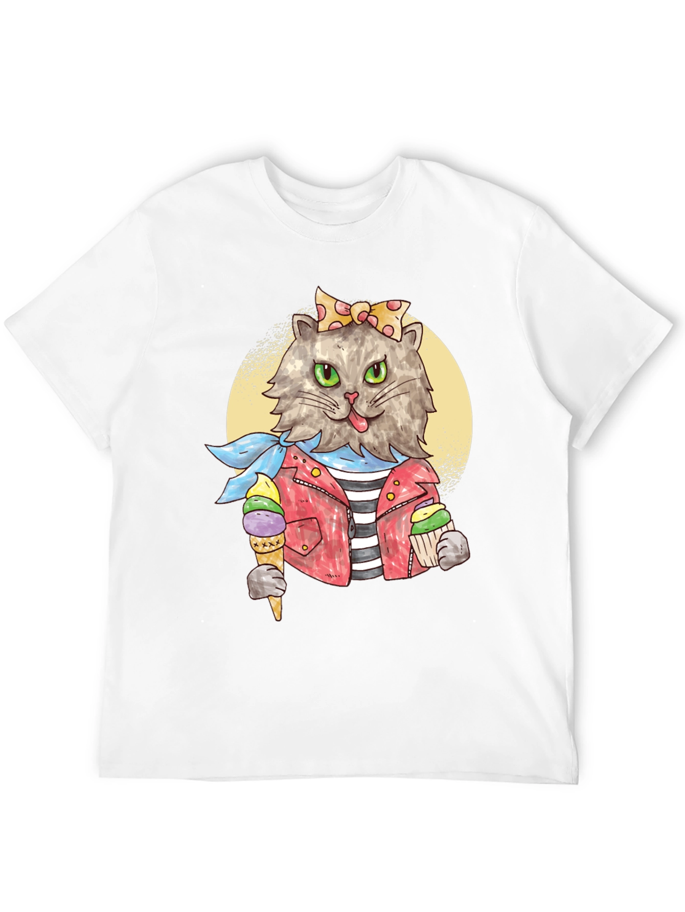 Cat Ice Cream T-Shirt - Quirky Style