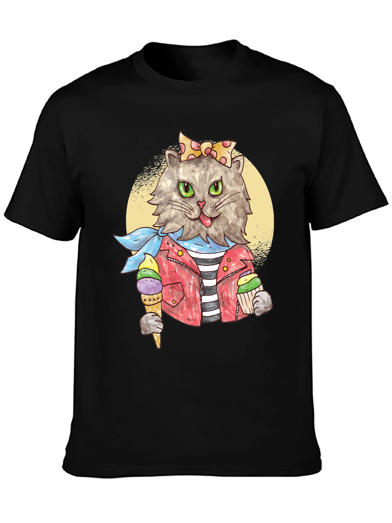 Cat Ice Cream T-Shirt - Quirky Style