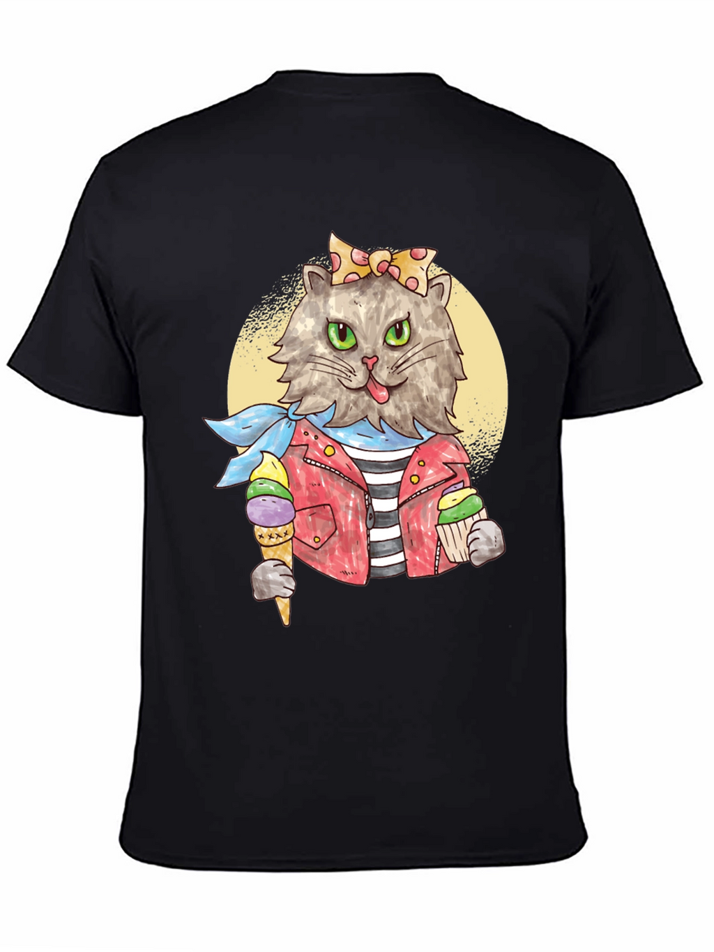 Cat Ice Cream T-Shirt - Quirky Style