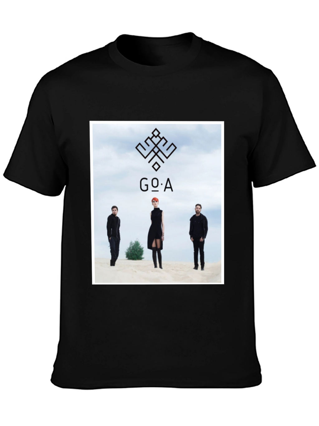 GO_A Band T-Shirt - Black Cotton Blend
