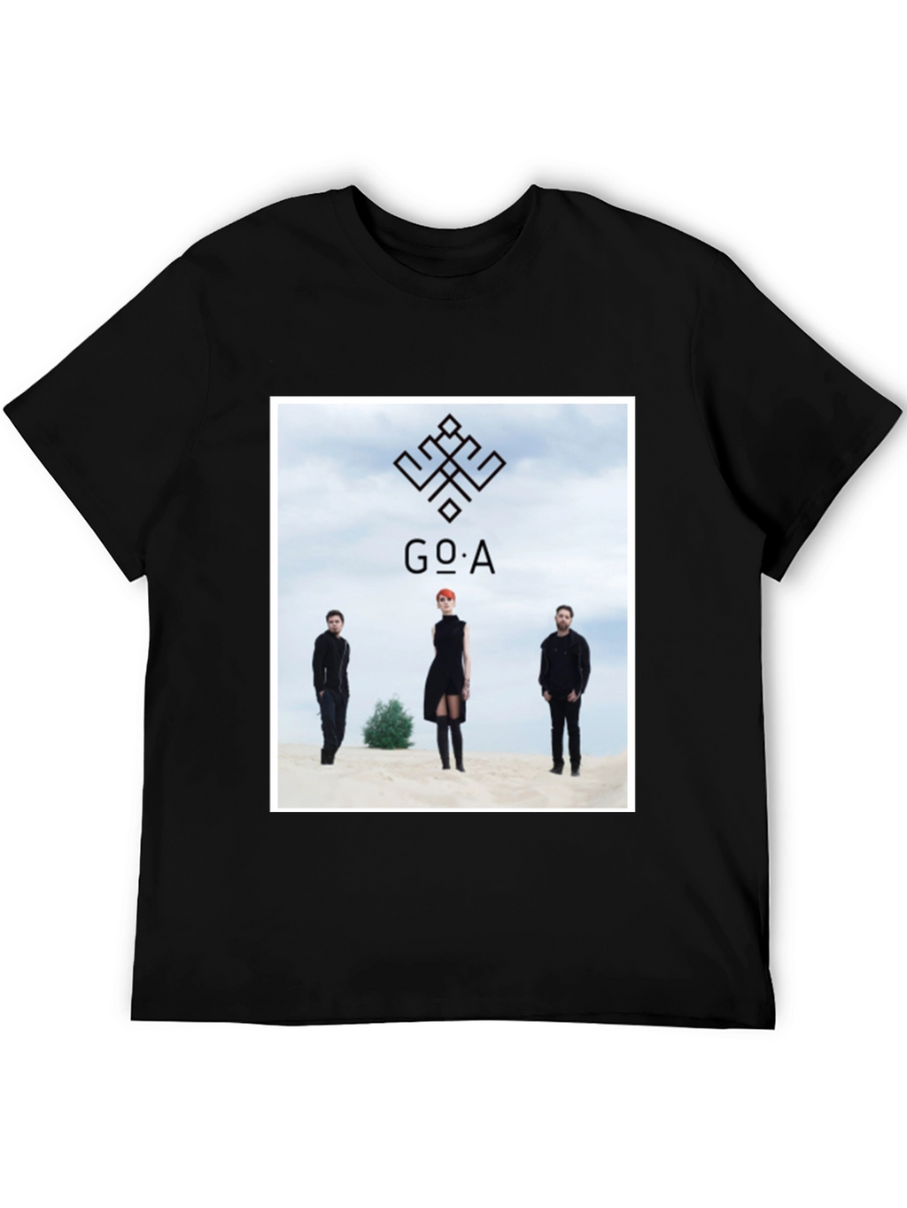 GO_A Band T-Shirt - Black Cotton Blend