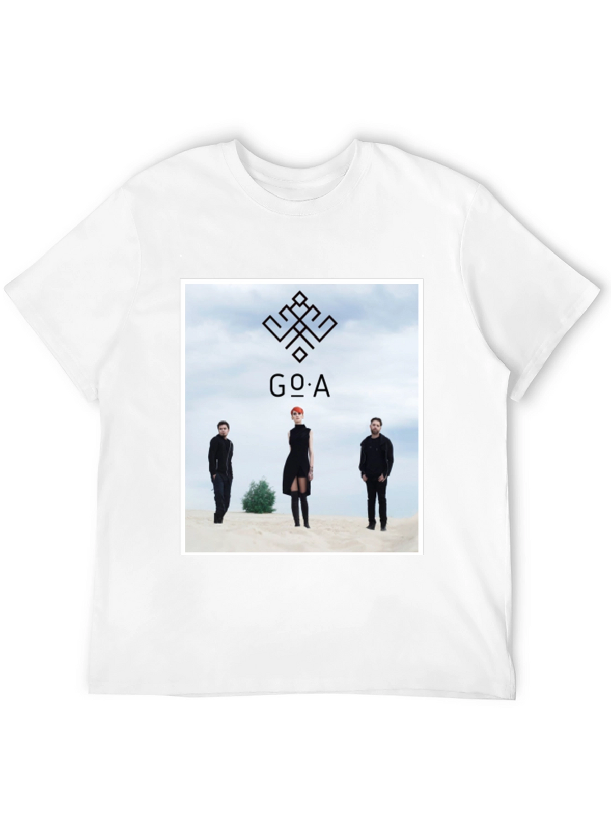 GO_A Band T-Shirt - Black Cotton Blend