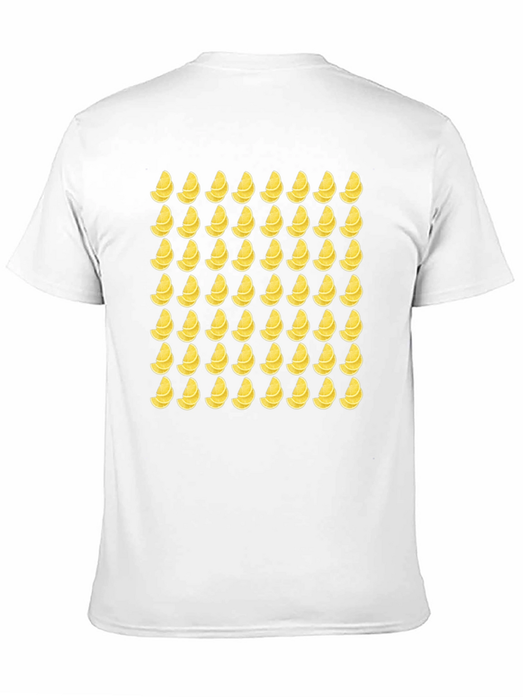 Lemon Slice Pattern T-Shirt - Black