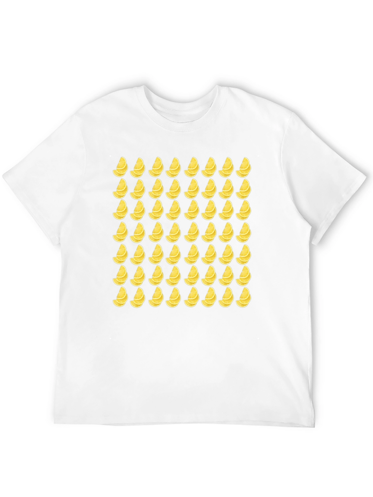 Lemon Slice Pattern T-Shirt - Black