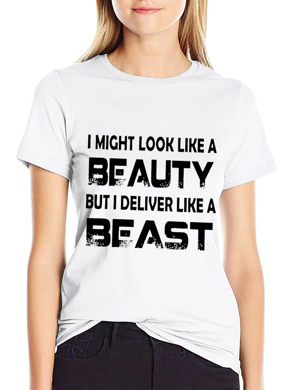 Beauty and Beast Mens Black T-Shirt