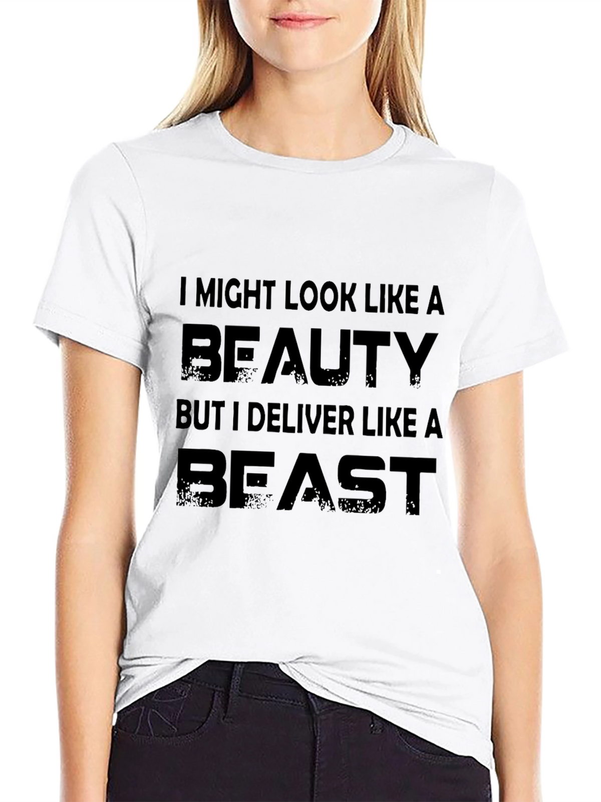 Beauty and Beast Mens Black T-Shirt