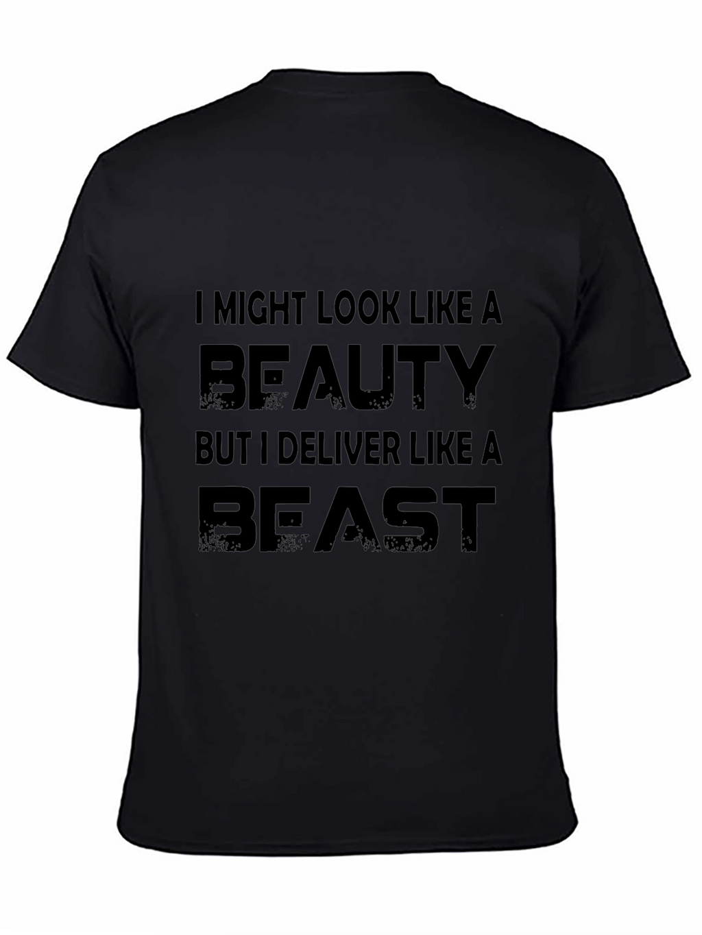 Beauty and Beast Mens Black T-Shirt
