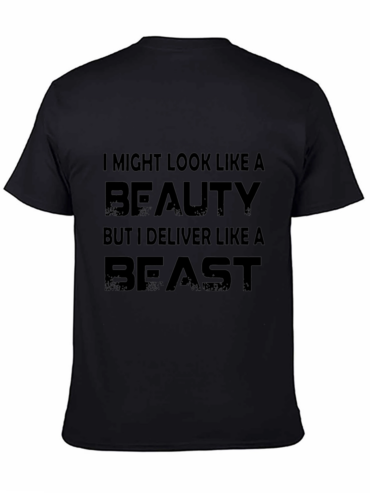 Beauty and Beast Mens Black T-Shirt