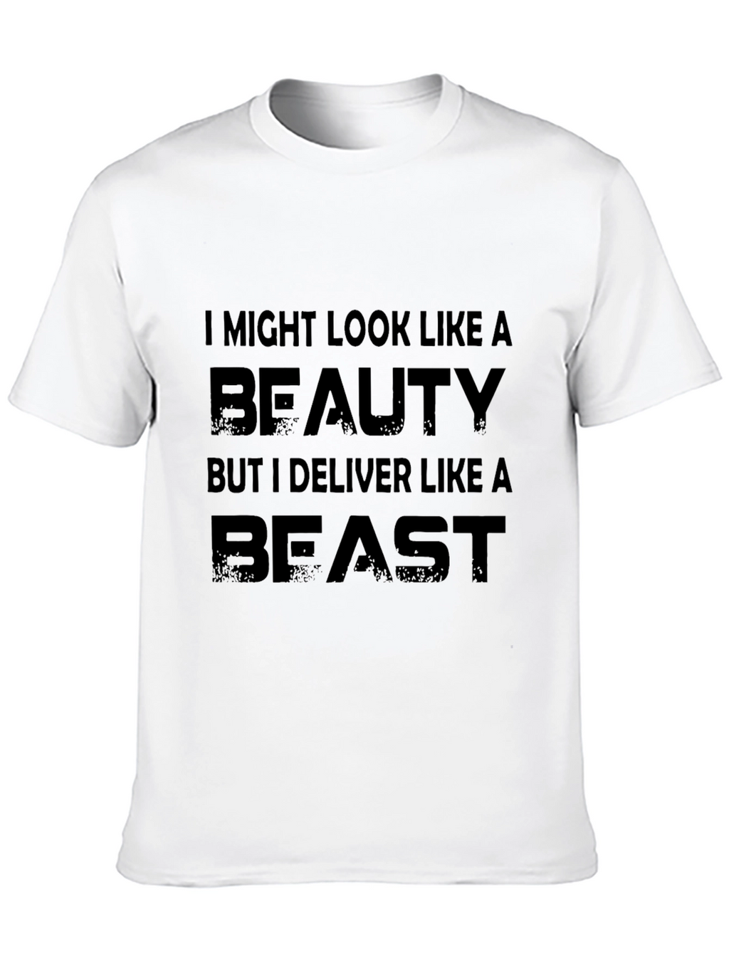 Beauty and Beast Mens Black T-Shirt