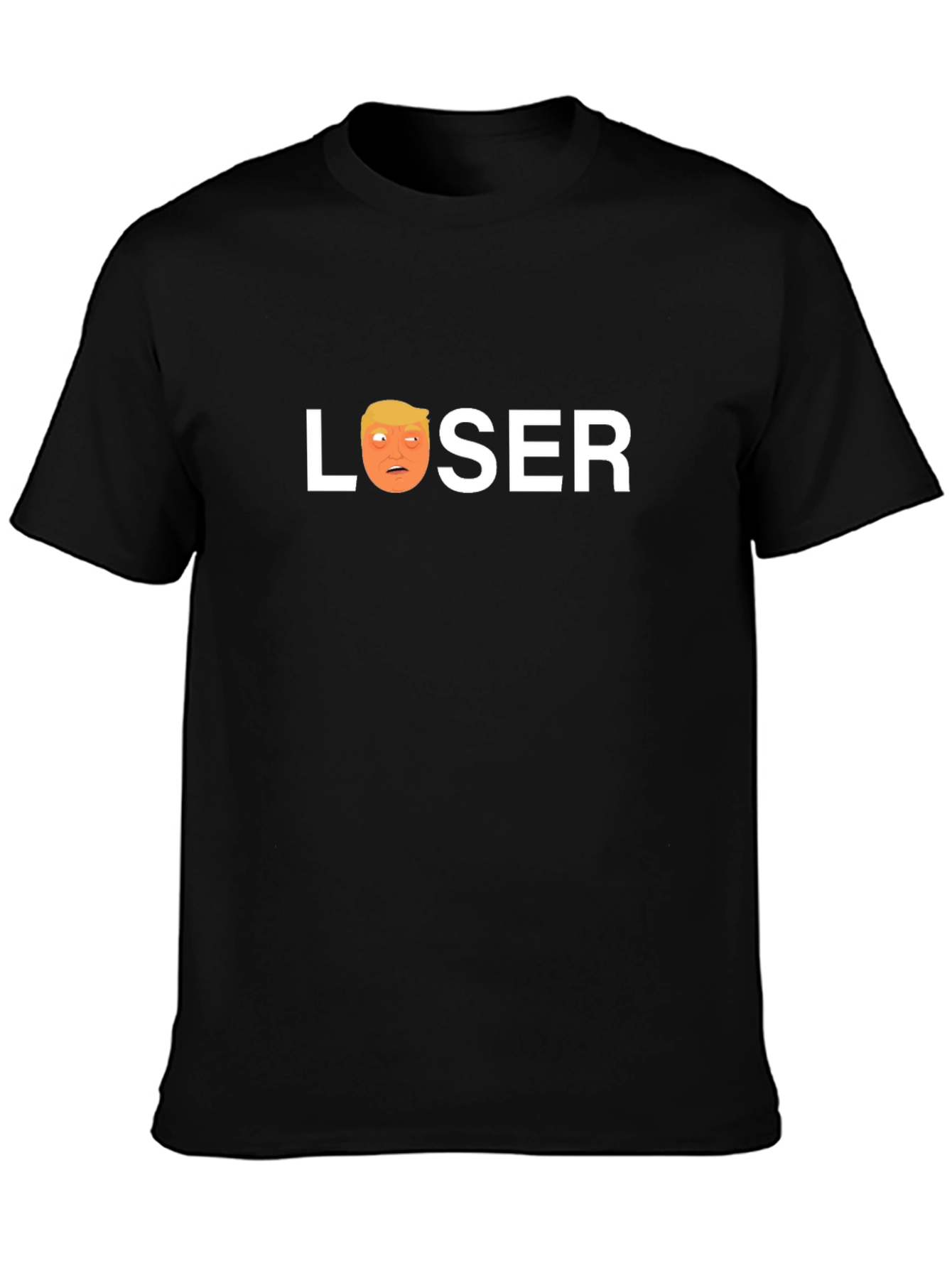 Loser Trump Graphic T-Shirt - Black Crew Neck Tee