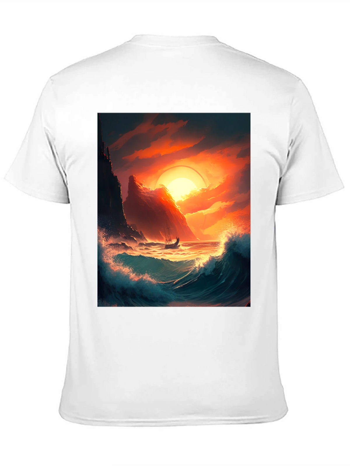 Sunset Voyage Graphic Tee - Coastal Adventure