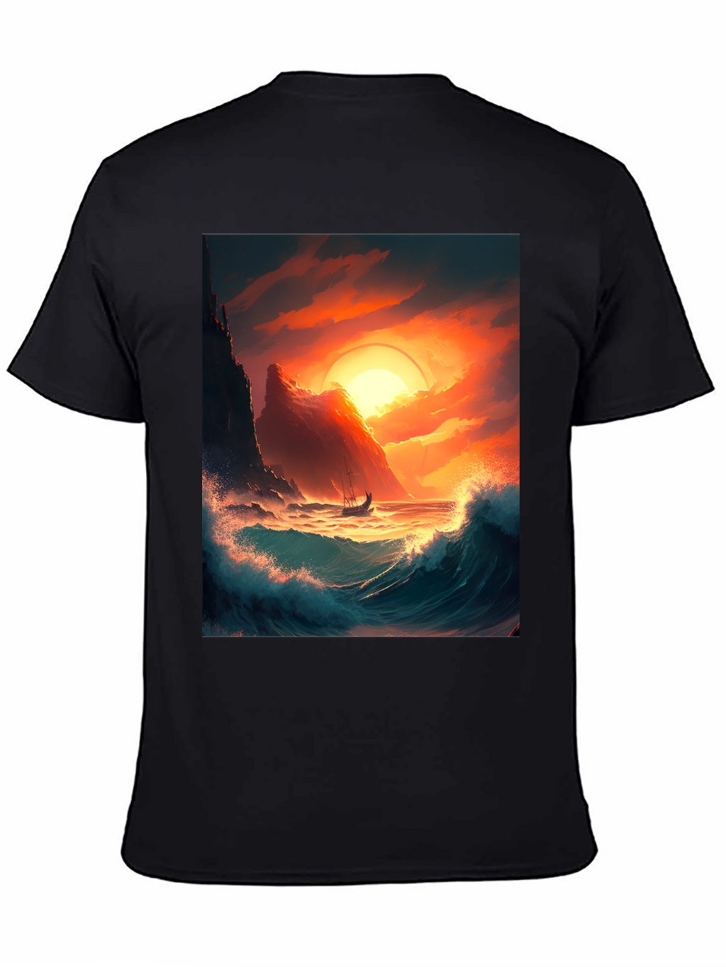 Sunset Voyage Graphic Tee - Coastal Adventure