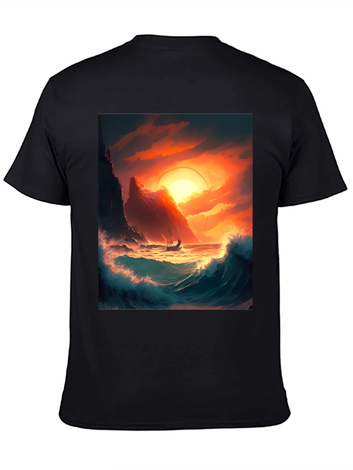 Sunset Voyage Graphic Tee - Coastal Adventure
