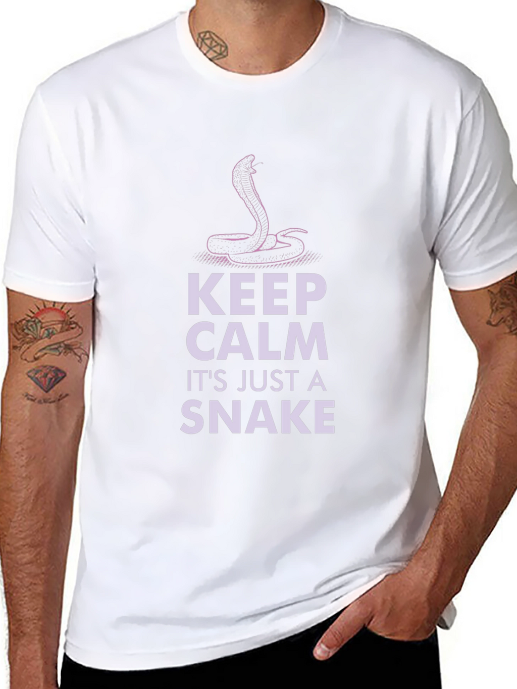 Keep Calm Snake T-Shirt - Funny Cobra Design