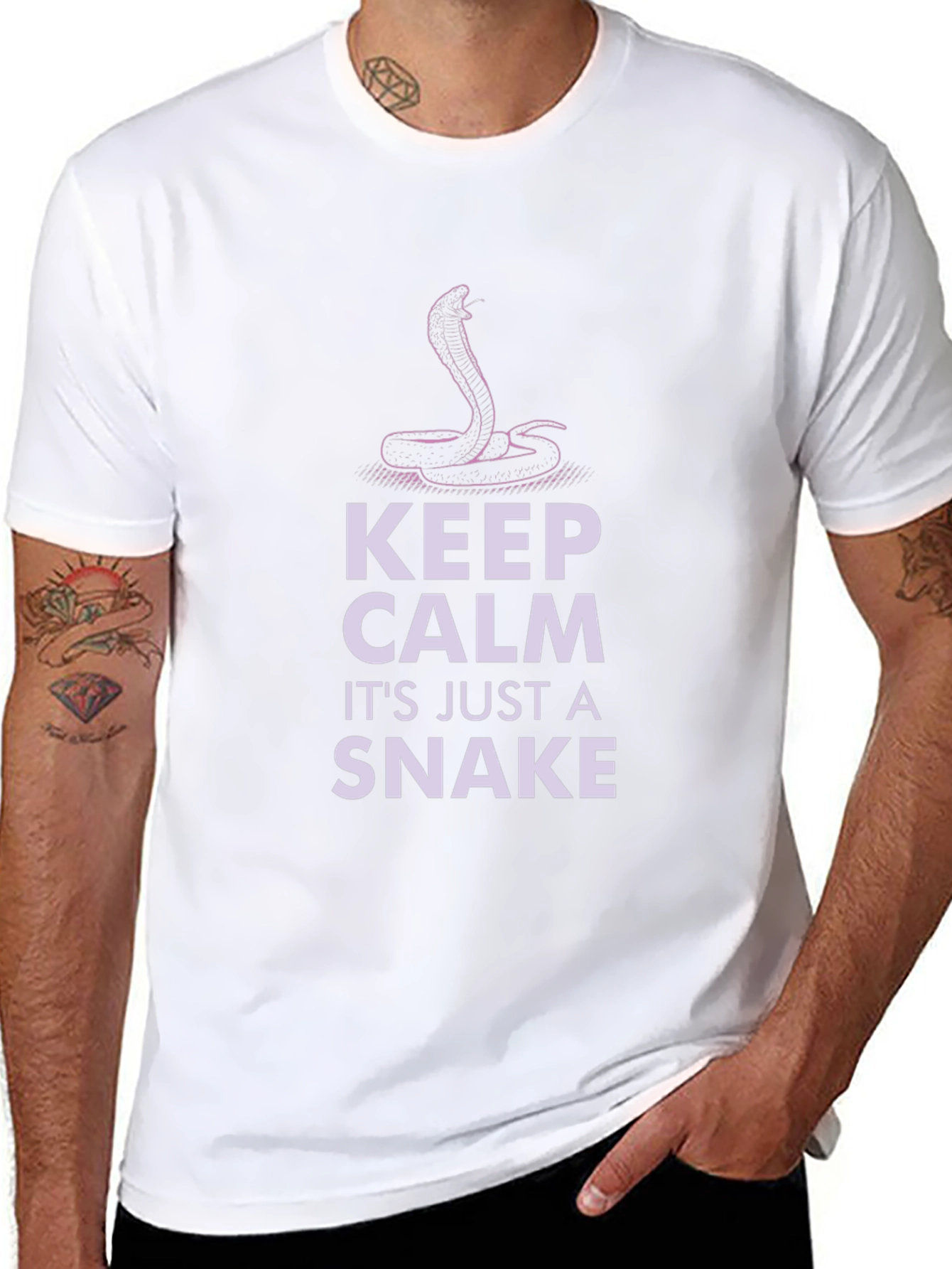 Keep Calm Snake T-Shirt - Funny Cobra Design