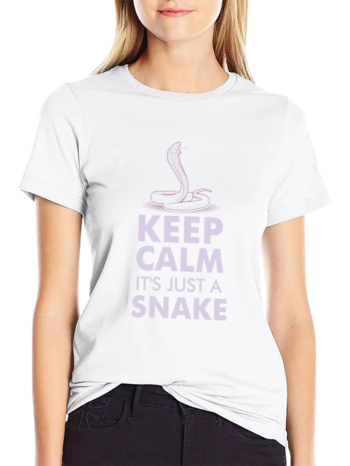 Keep Calm Snake T-Shirt - Funny Cobra Design
