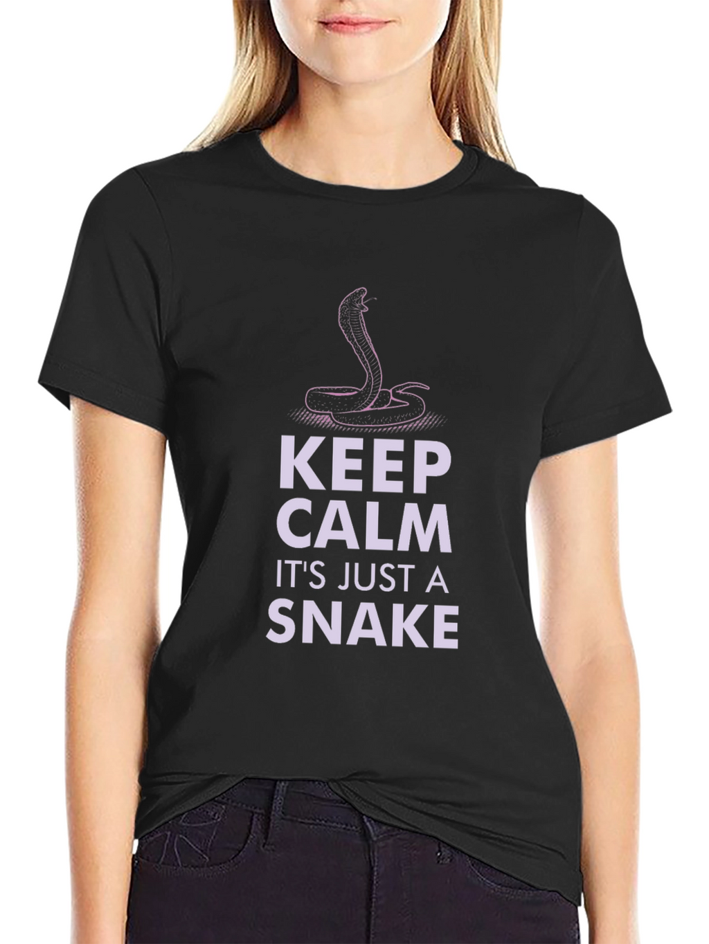 Keep Calm Snake T-Shirt - Funny Cobra Design
