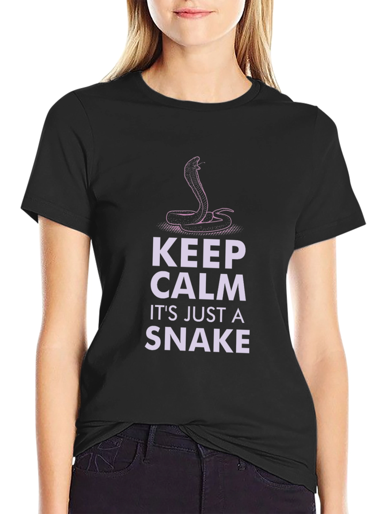 Keep Calm Snake T-Shirt - Funny Cobra Design