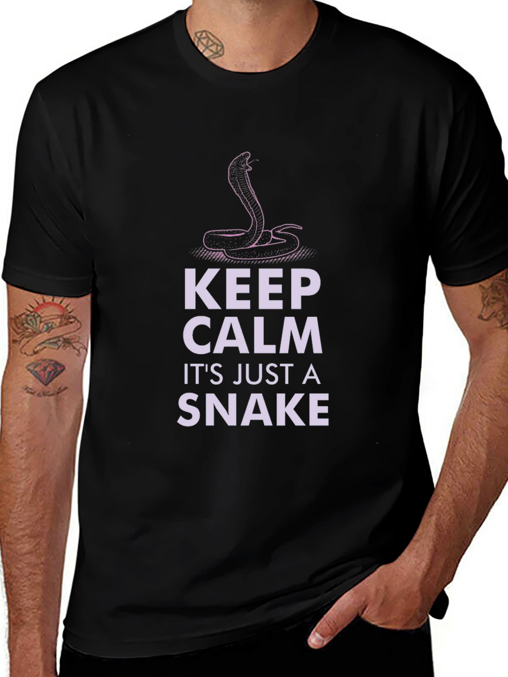 Keep Calm Snake T-Shirt - Funny Cobra Design
