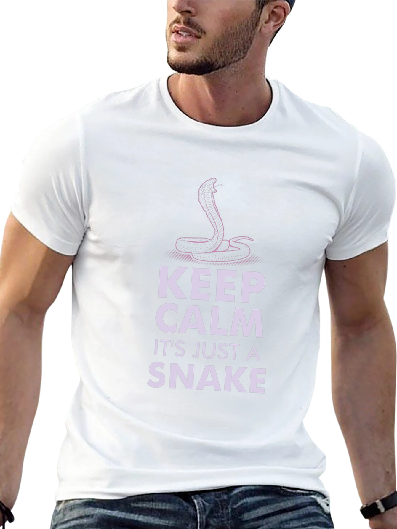 Keep Calm Snake T-Shirt - Funny Cobra Design
