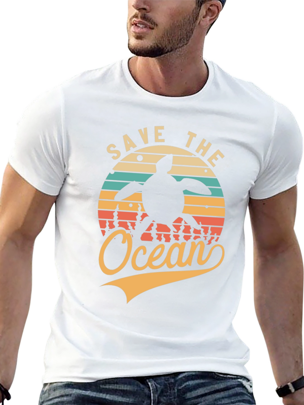 Save the Ocean Turtle Graphic Tee
