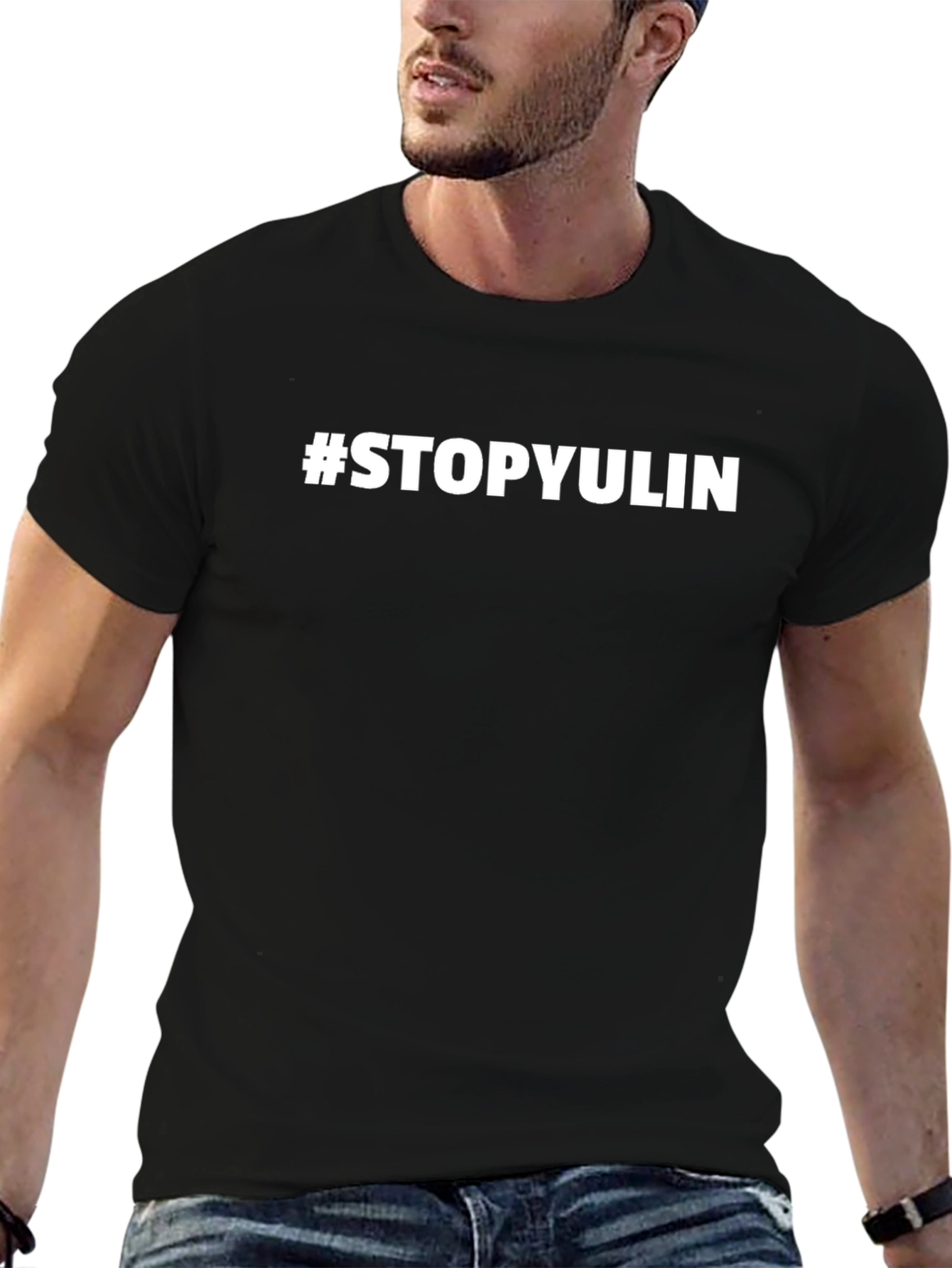 #STOPYULIN Black Graphic Tee - Mens Activism T-Shirt