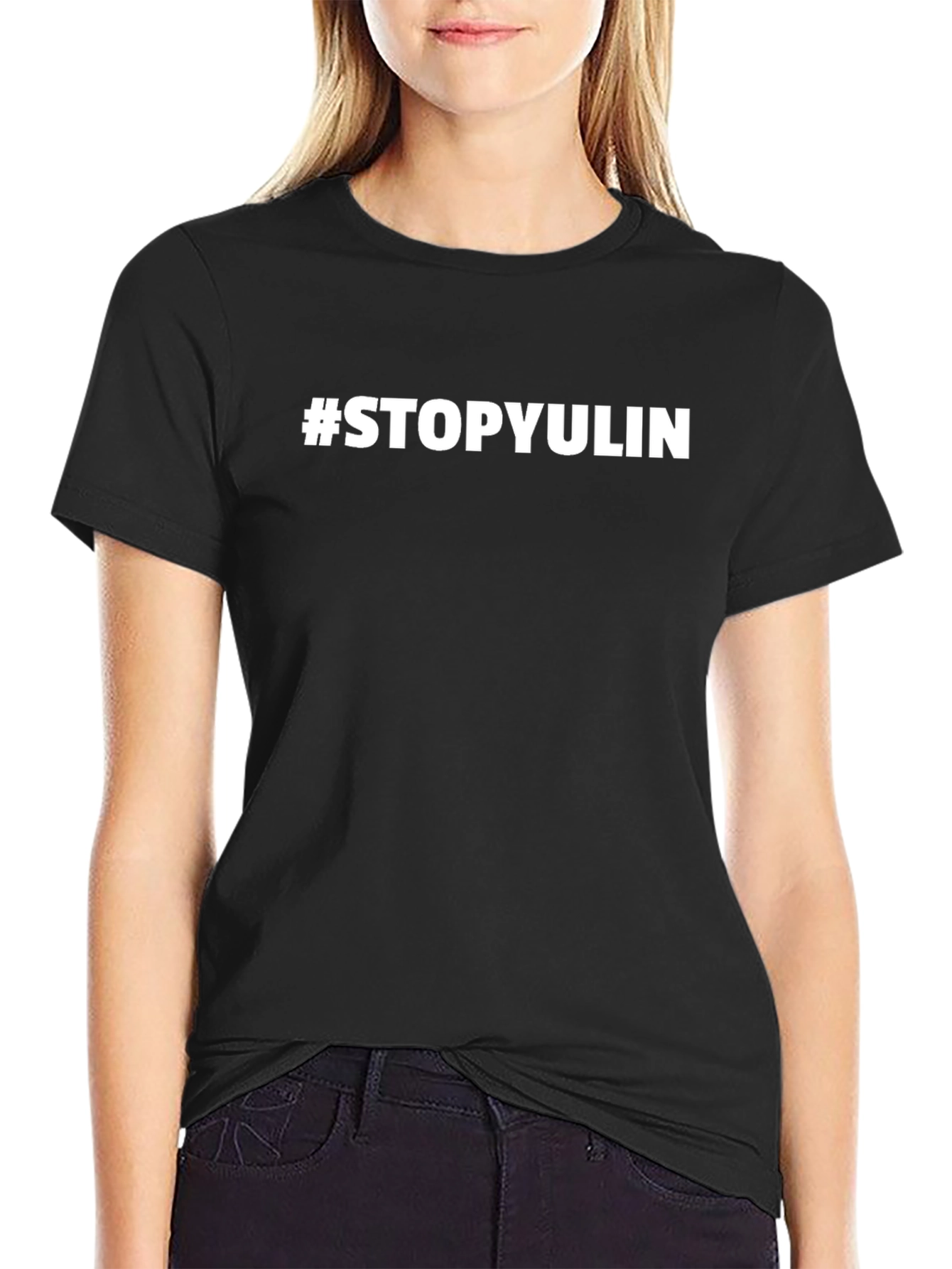 #STOPYULIN Black Graphic Tee - Mens Activism T-Shirt