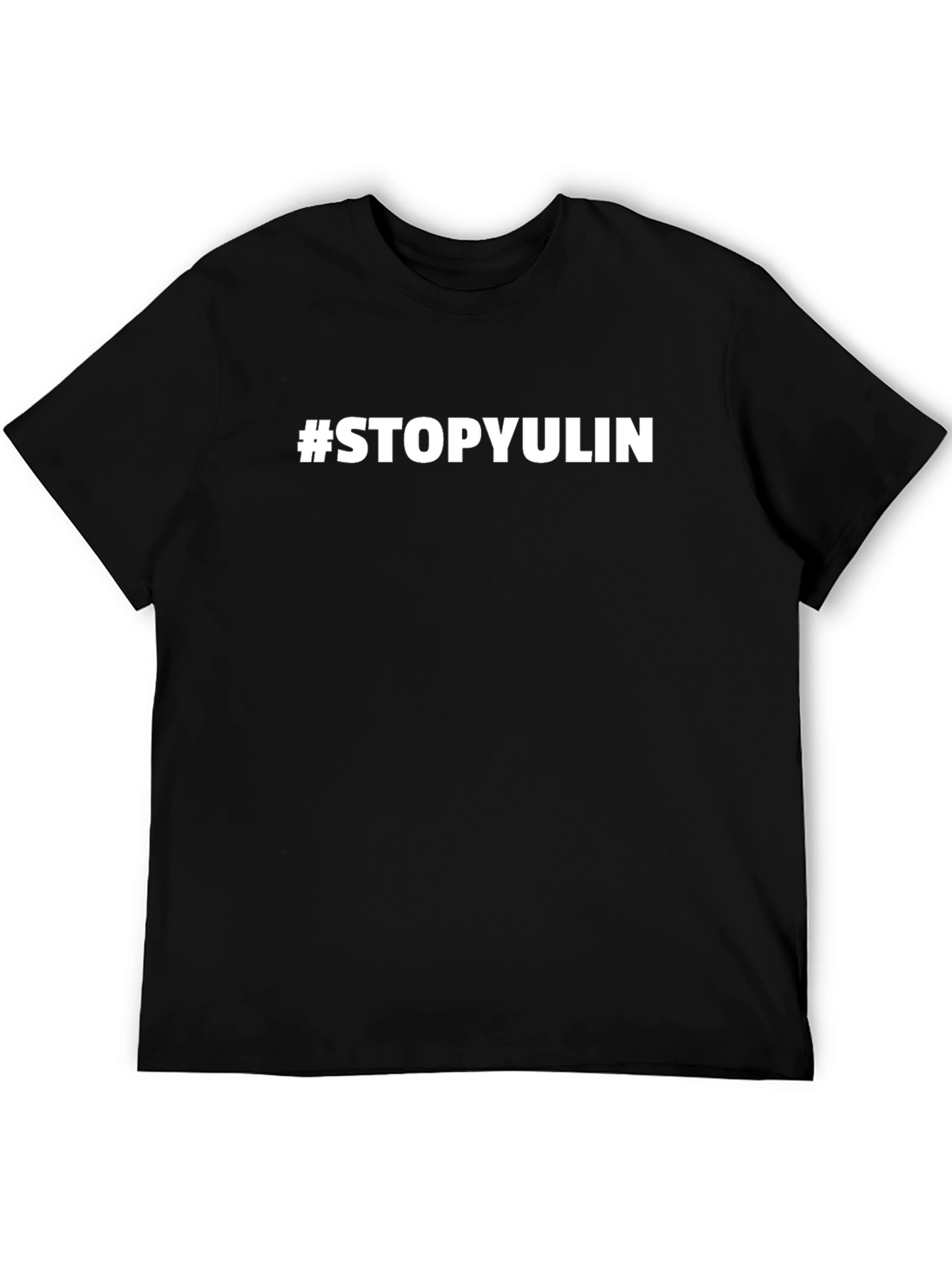 #STOPYULIN Black Graphic Tee - Mens Activism T-Shirt