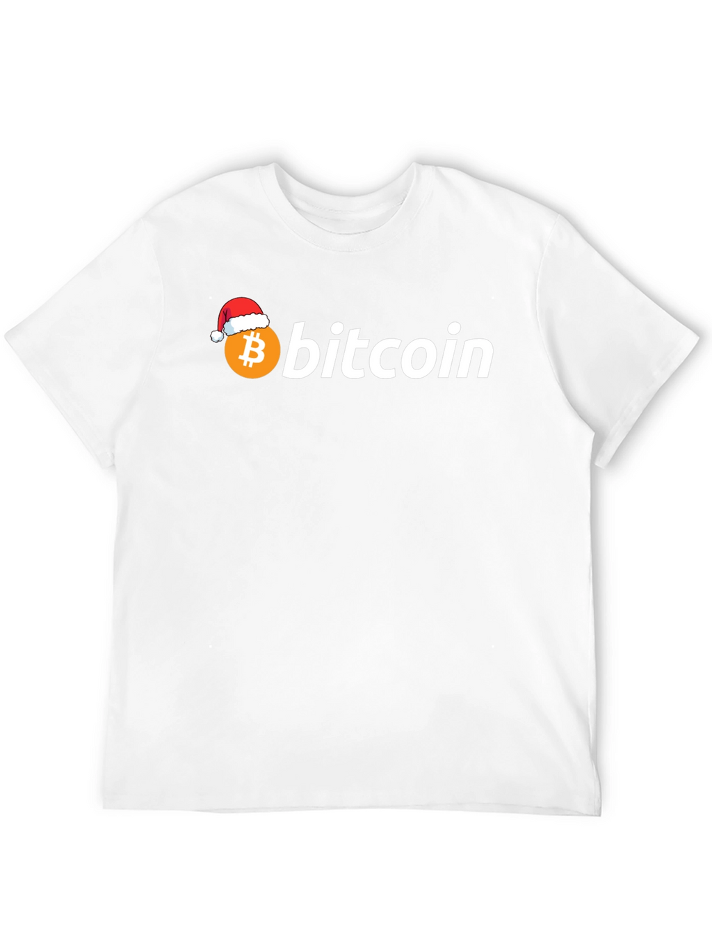 Bitcoin Santa Hat Black Graphic Tee