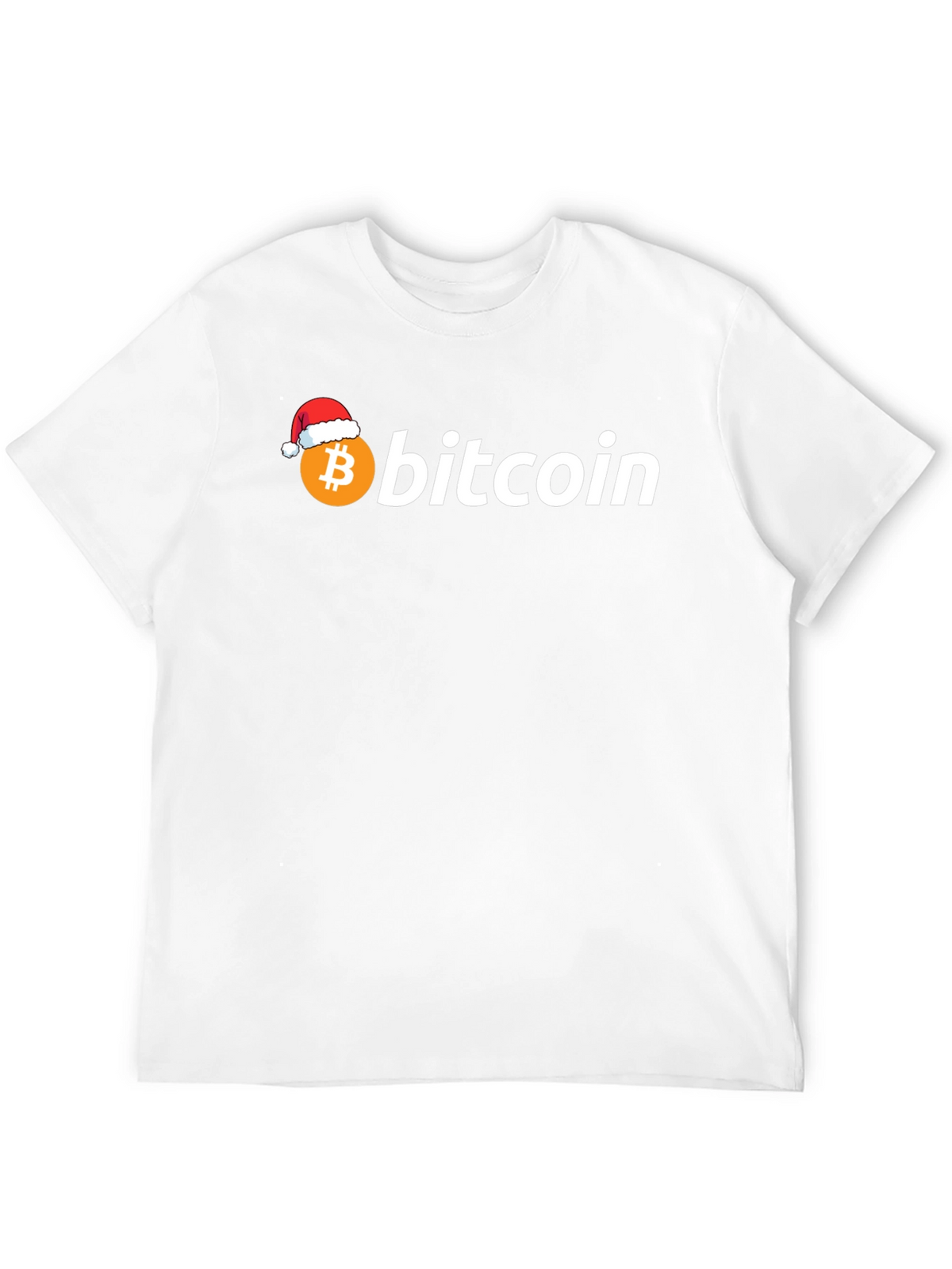 Bitcoin Santa Hat Black Graphic Tee