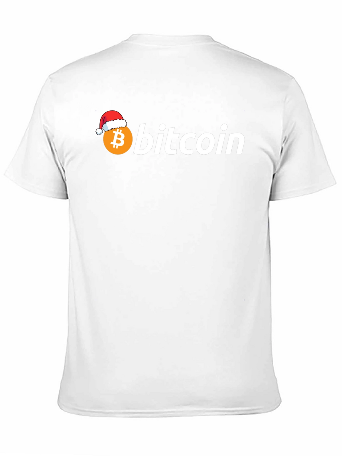 Bitcoin Santa Hat Black Graphic Tee