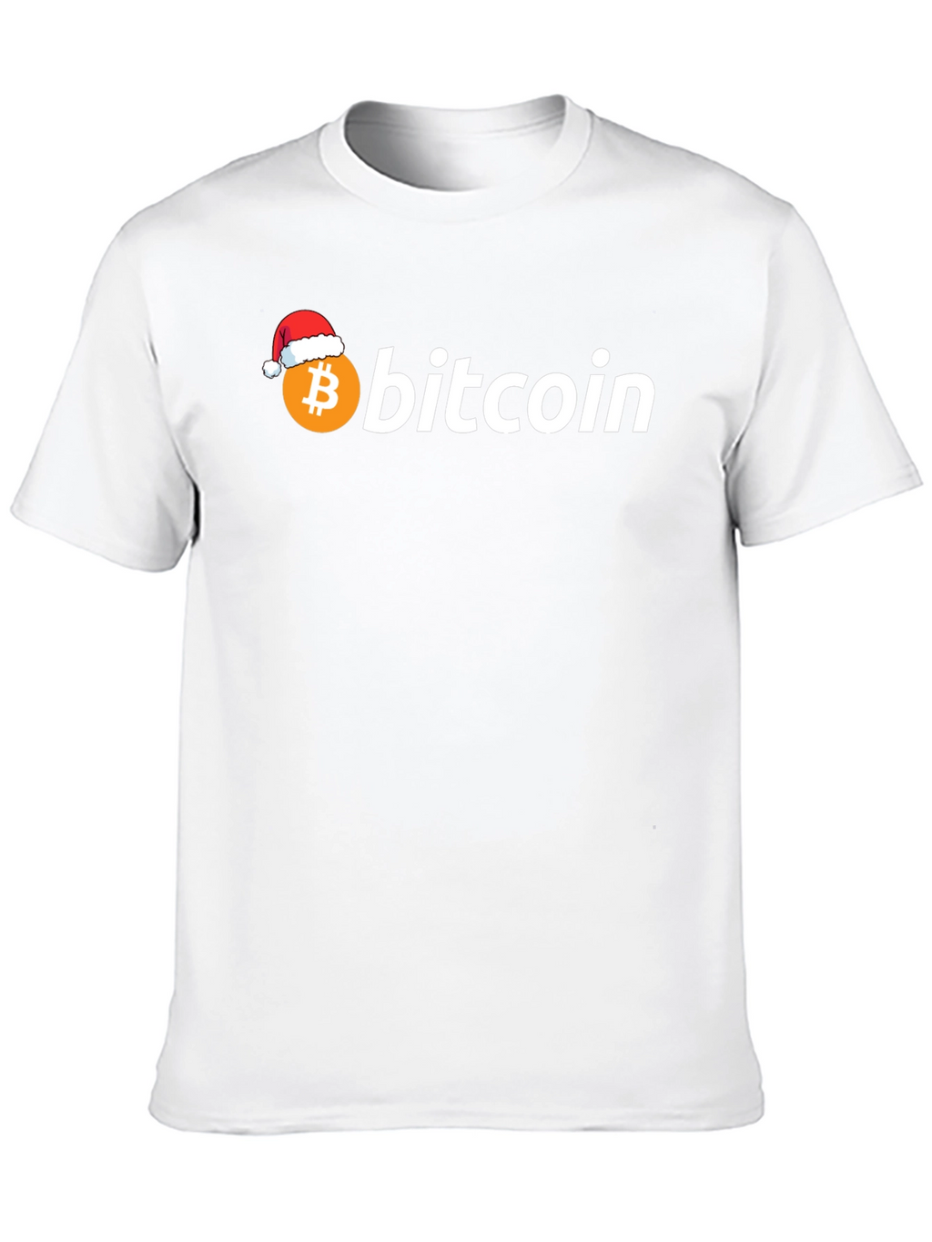 Bitcoin Santa Hat Black Graphic Tee