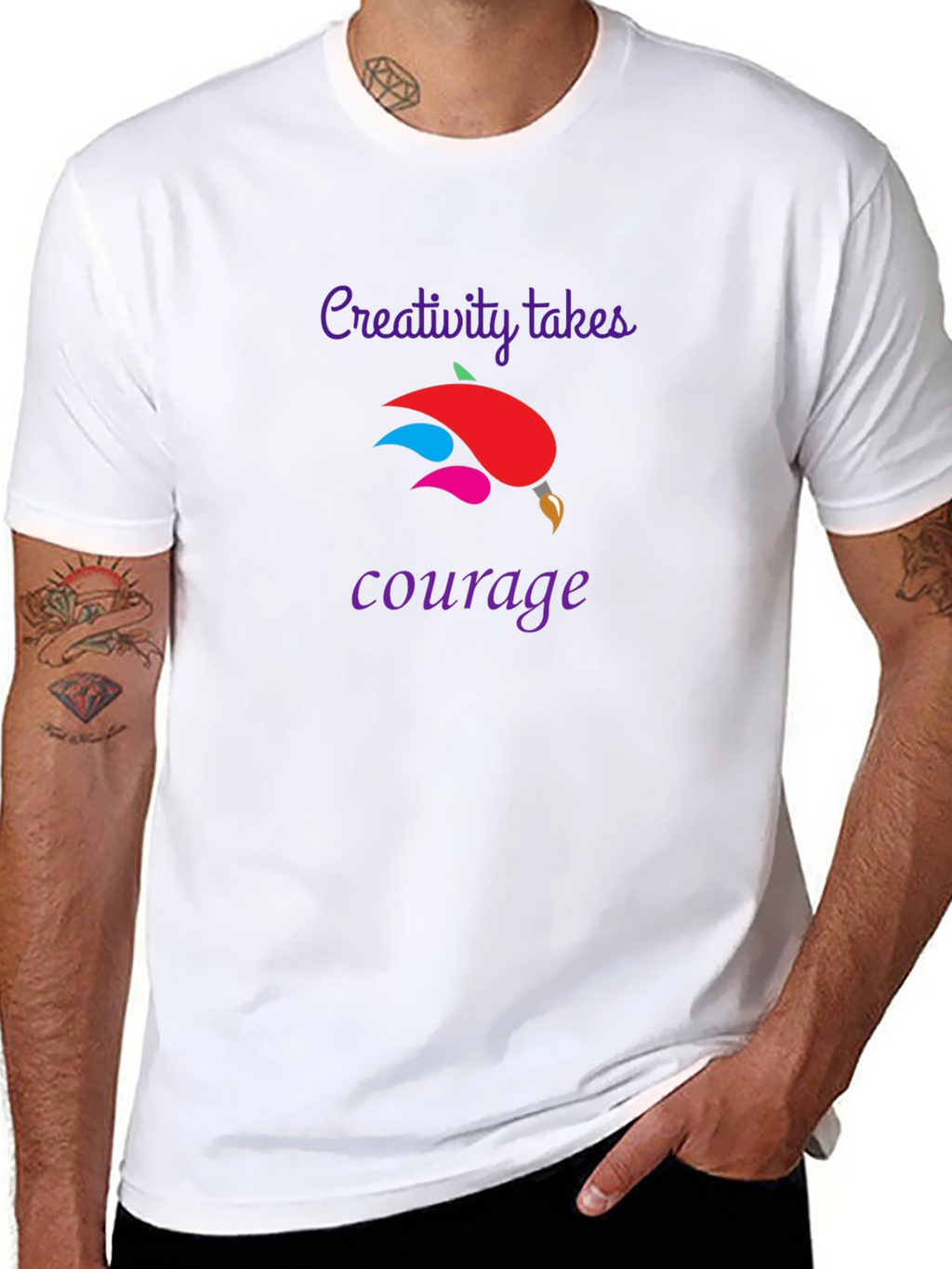 Creativity Takes Courage Black T-Shirt