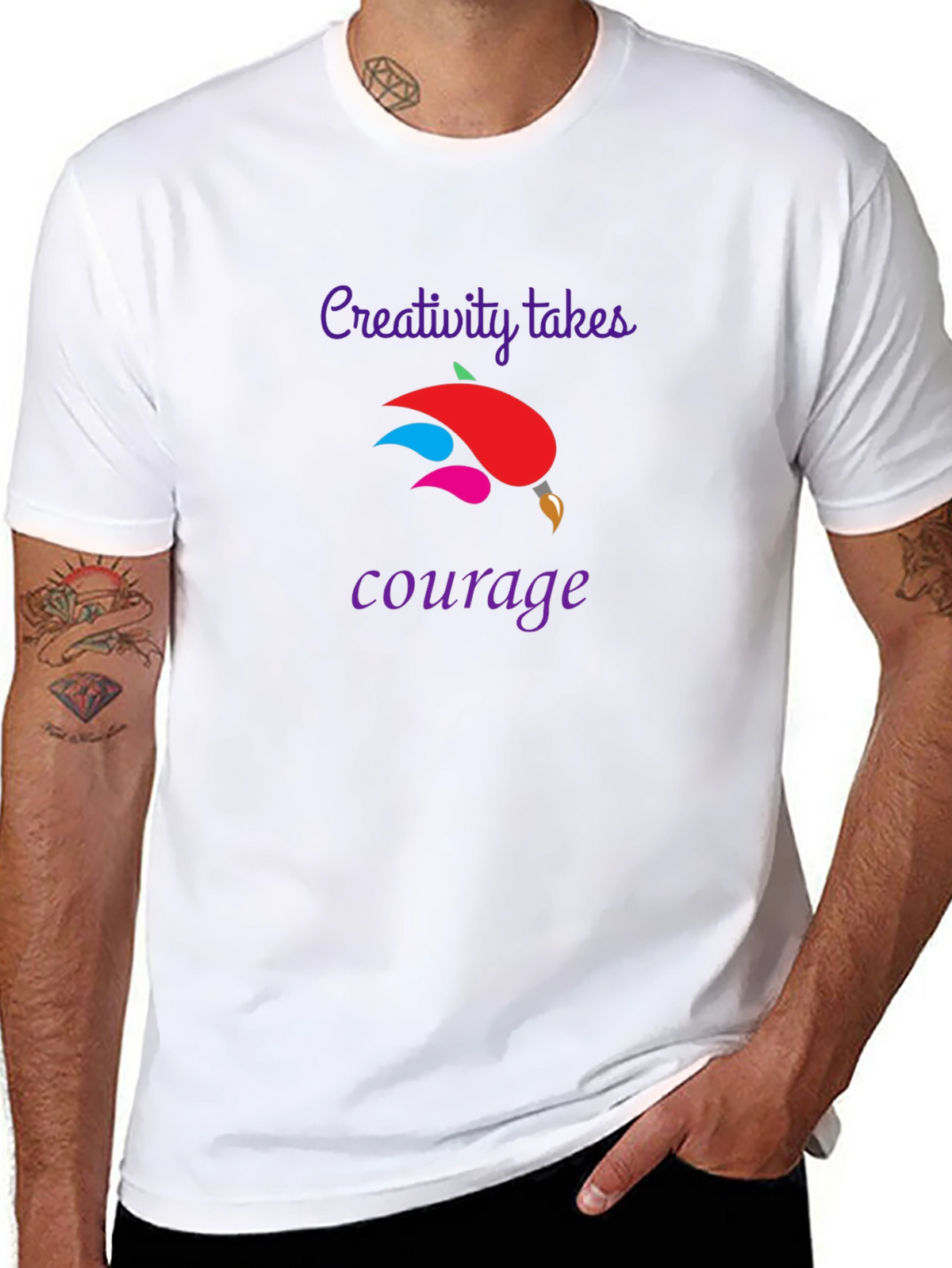 Creativity Takes Courage Black T-Shirt