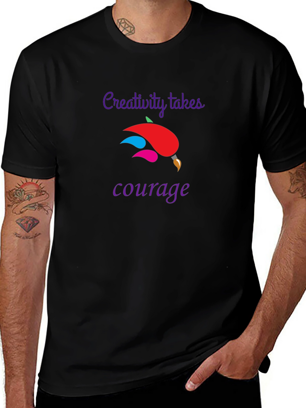 Creativity Takes Courage Black T-Shirt