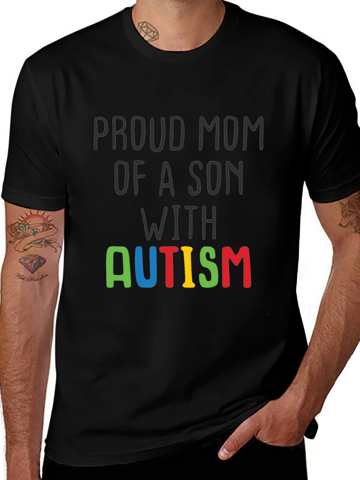 Proud Mom Autism Son Awareness T-Shirt