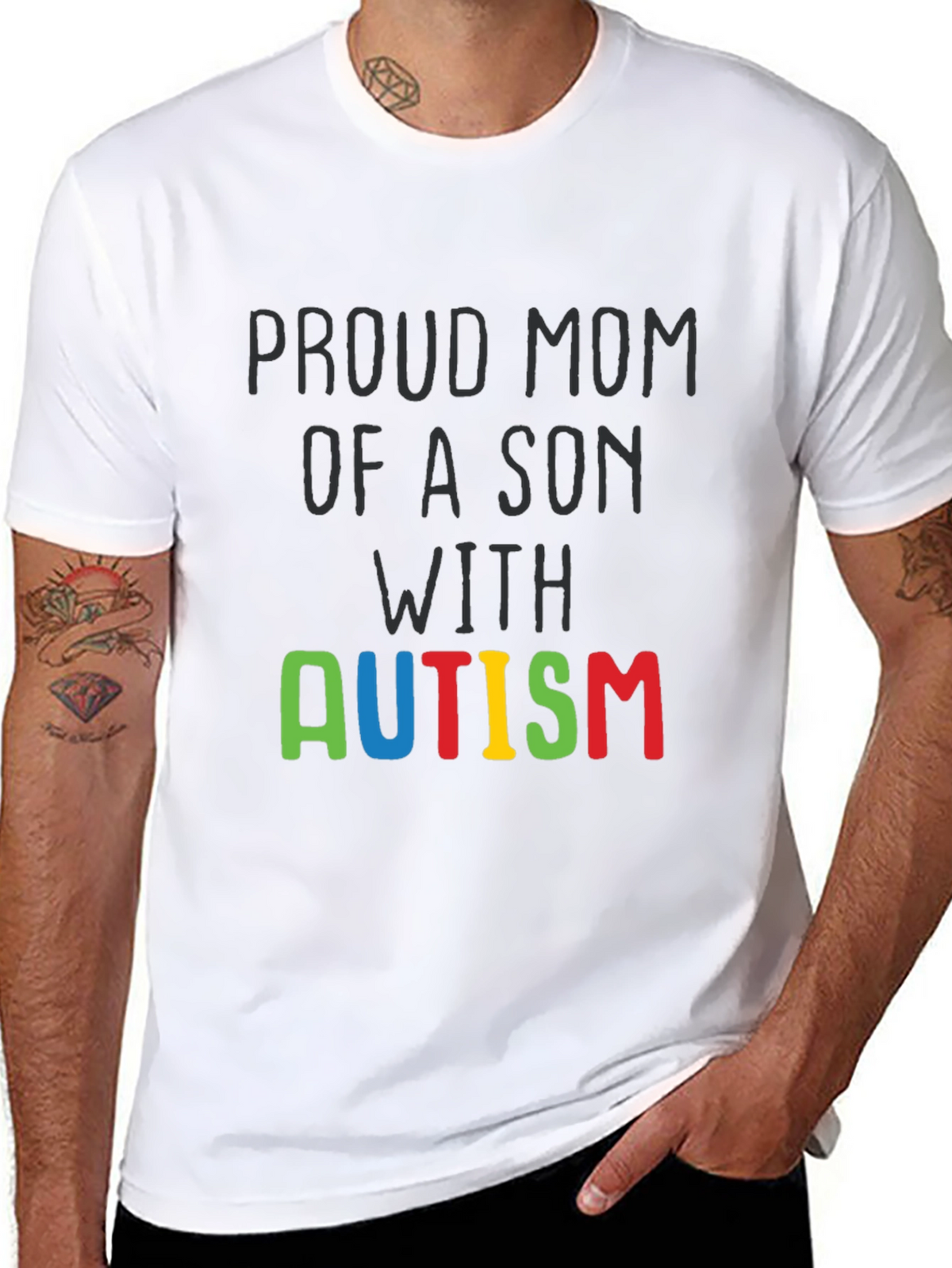 Proud Mom Autism Son Awareness T-Shirt