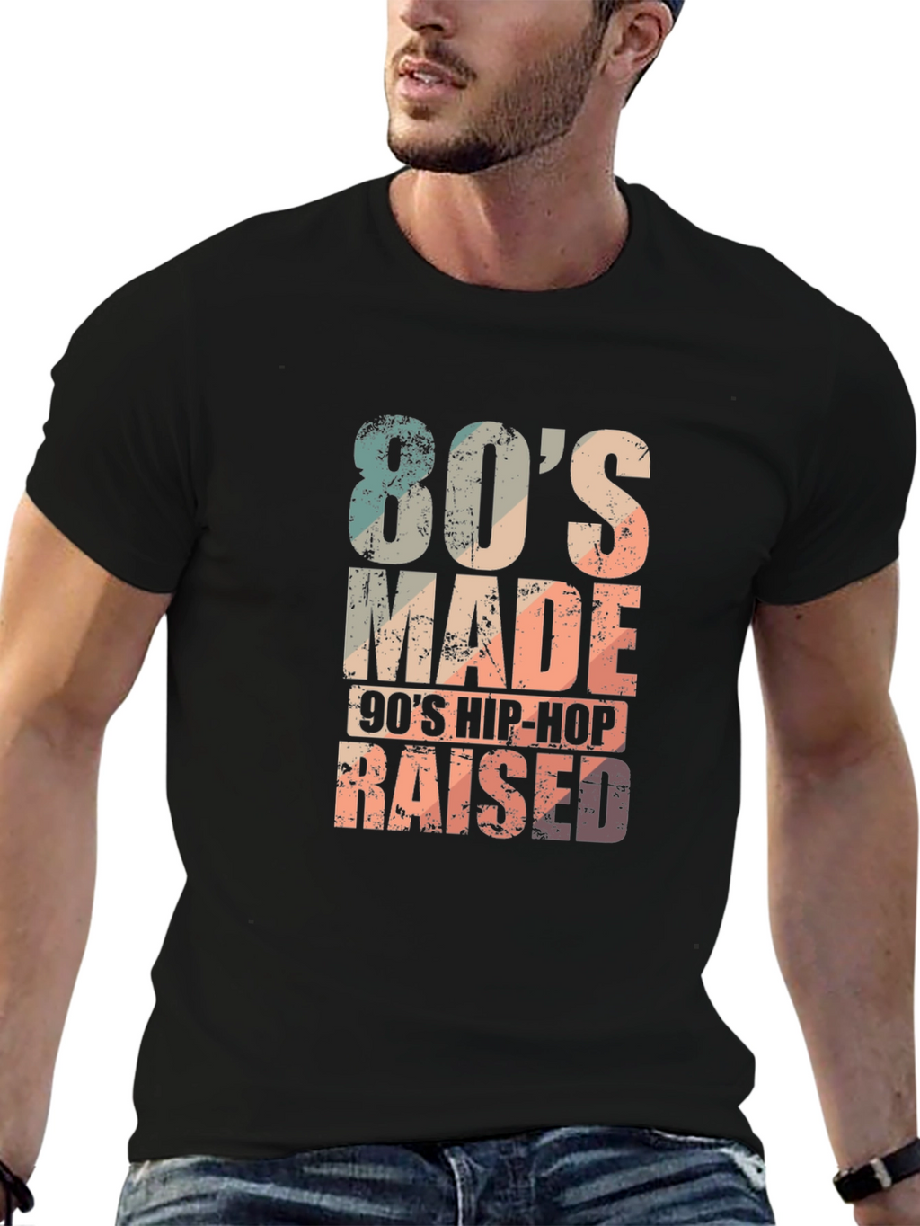 80s Made 90s Hip-Hop Raised Graphic Tee