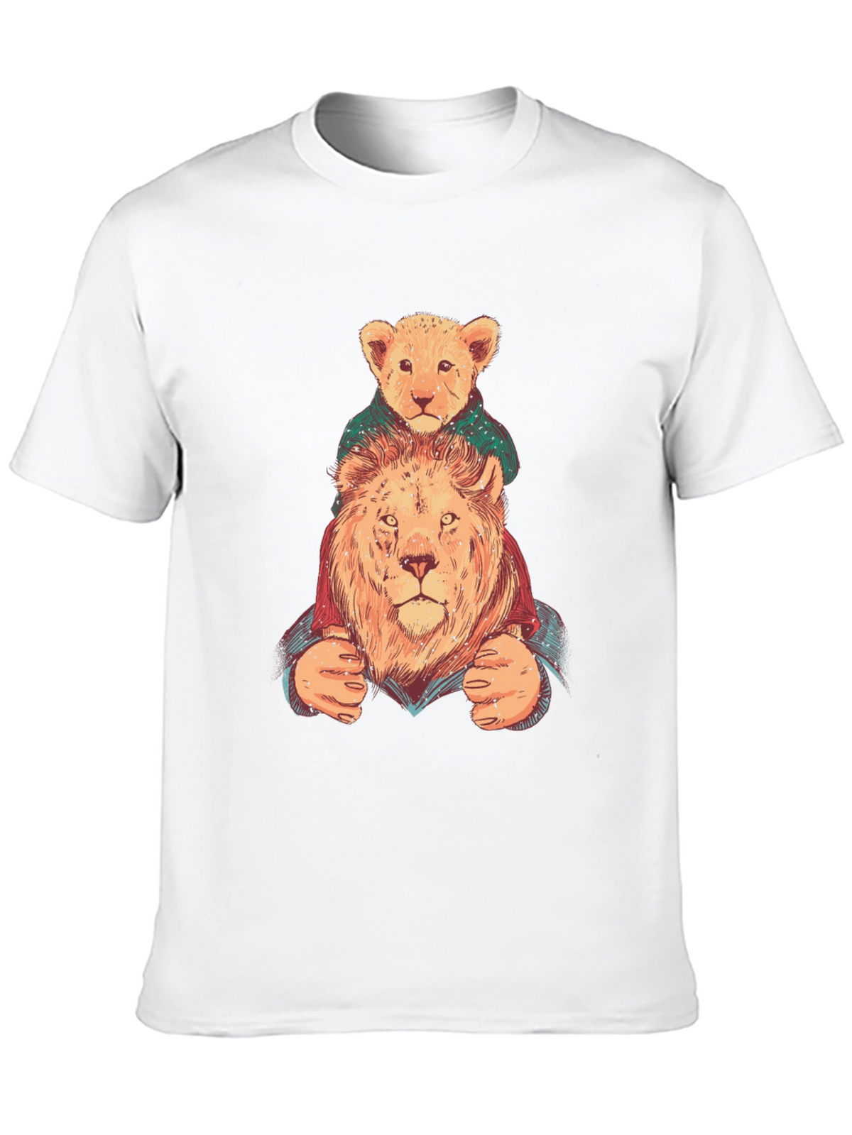 Lion & Cub Graphic Tee - Black