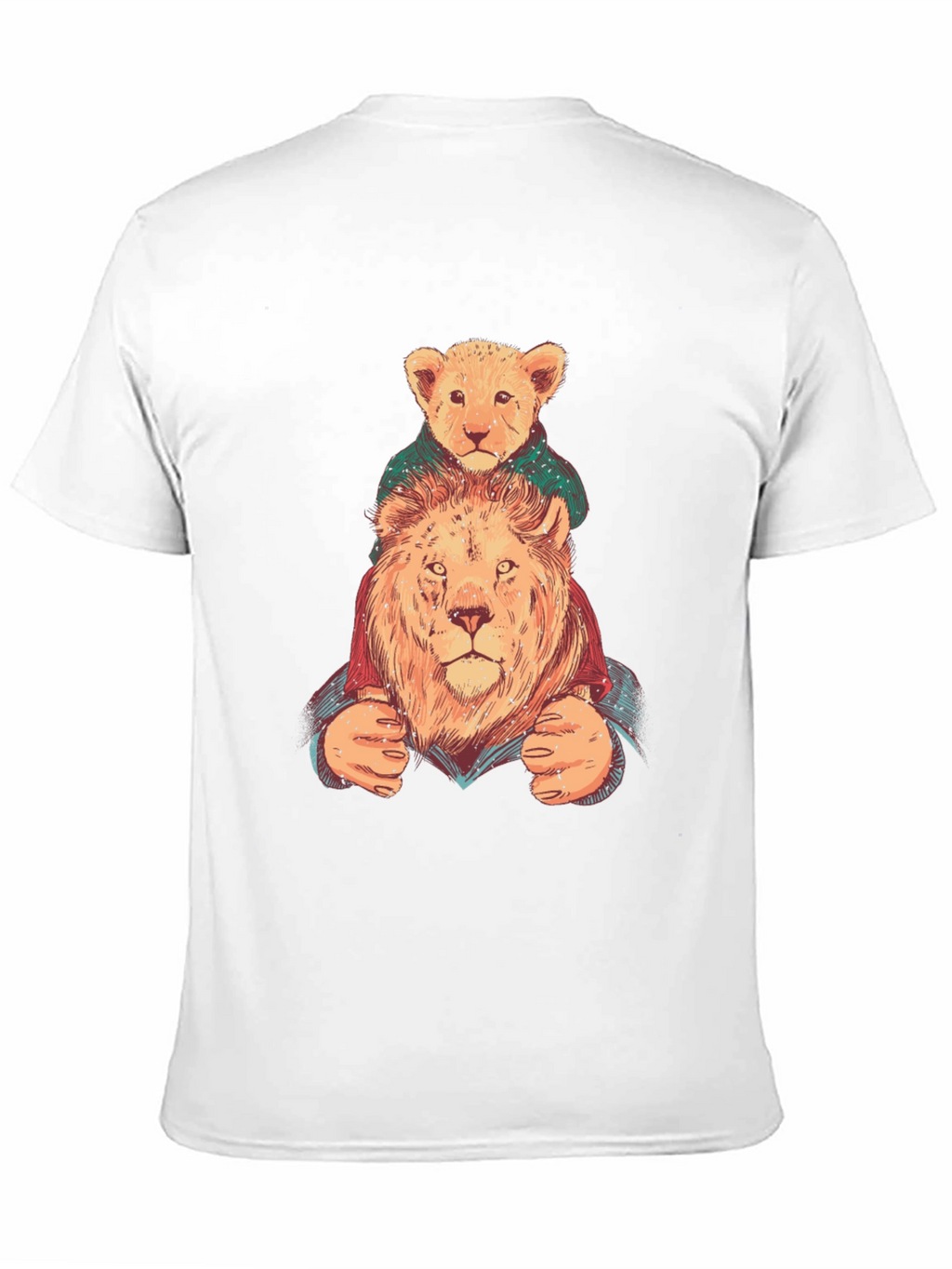 Lion & Cub Graphic Tee - Black