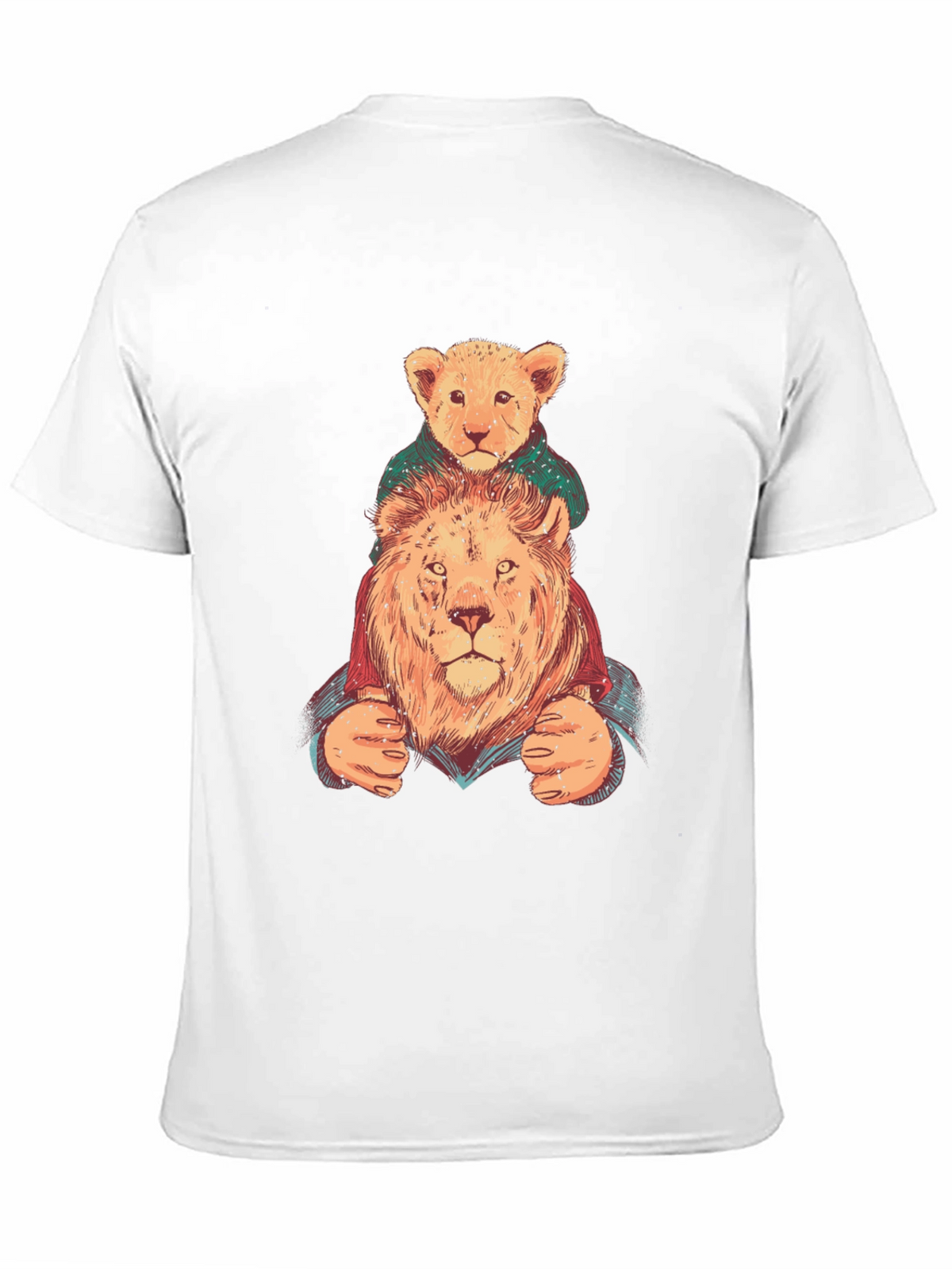Lion & Cub Graphic Tee - Black