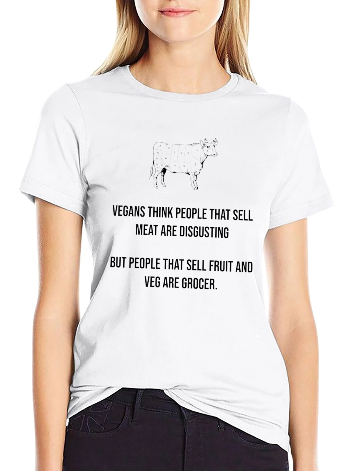 Vegan Grocer T-Shirt - Disgustingly Funny!