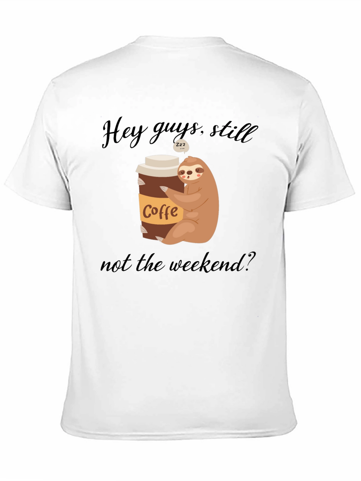 Coffee Sloth Graphic Tee - Weekend Vibes