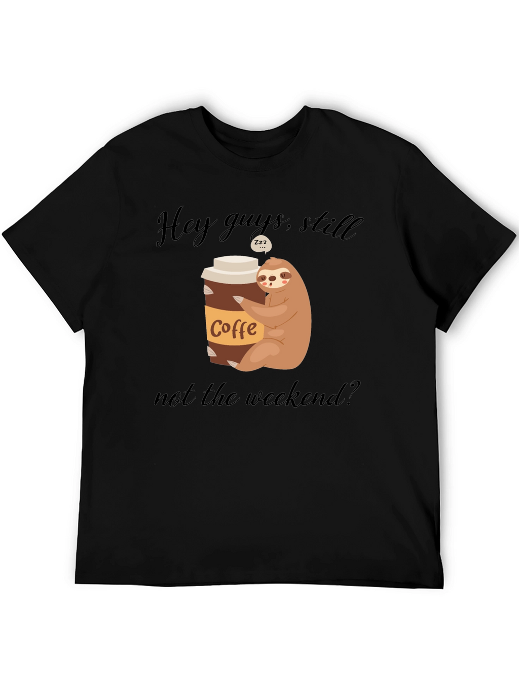 Coffee Sloth Graphic Tee - Weekend Vibes