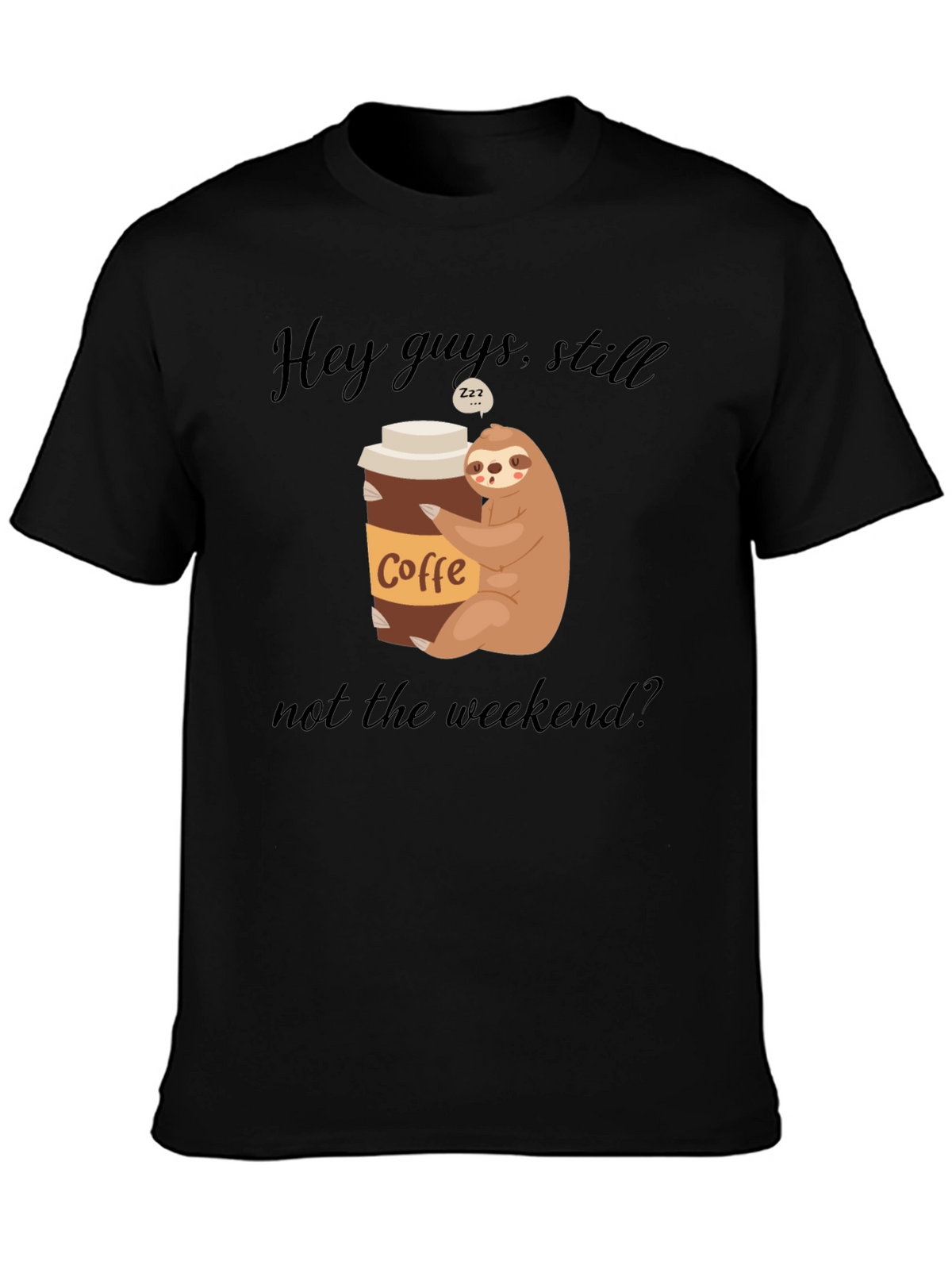 Coffee Sloth Graphic Tee - Weekend Vibes