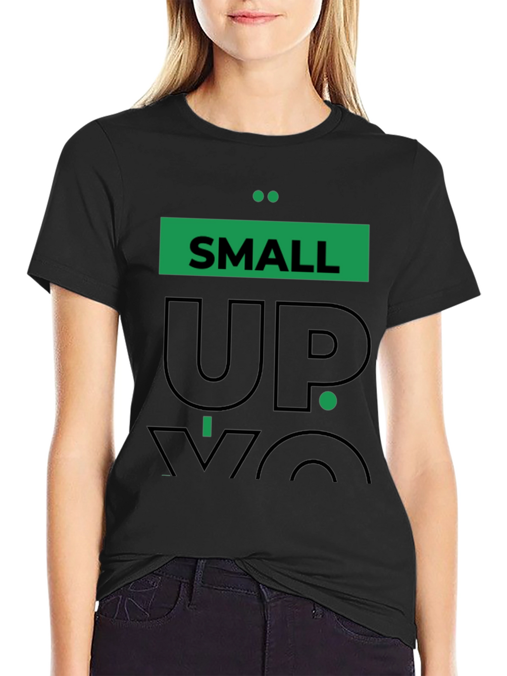 Small Up NYC Black Graphic Tee