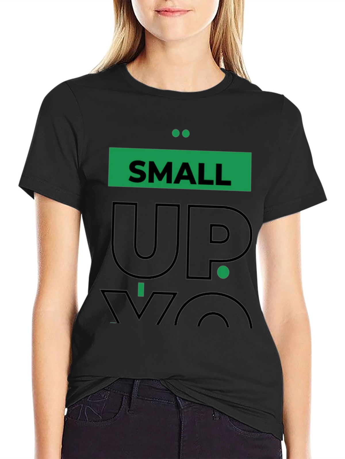 Small Up NYC Black Graphic Tee