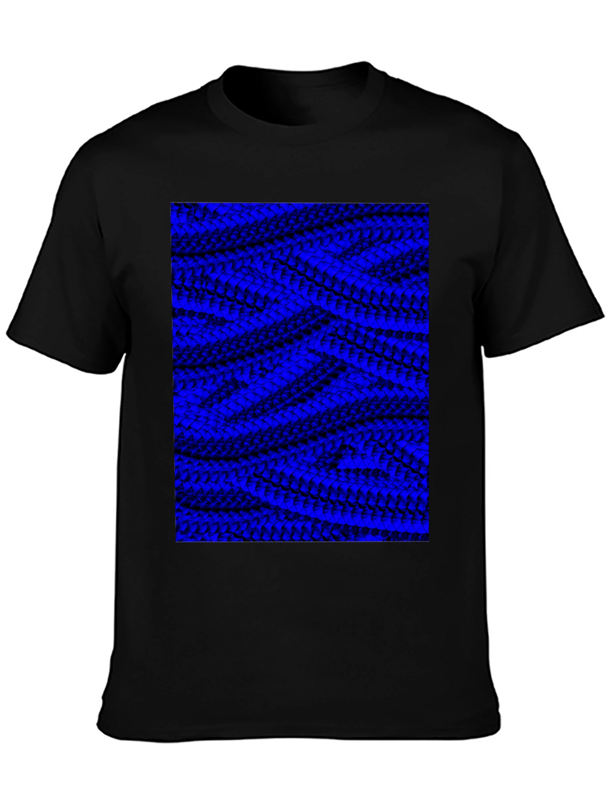 Abstract Blue Pattern Graphic Tee